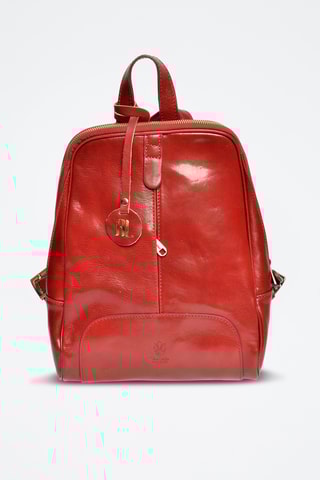 Leren Rugtas - Rood