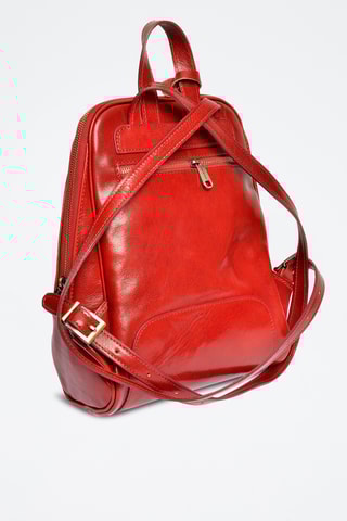 Leren Rugtas - Rood