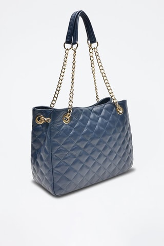 Leren Handtas - Blauw