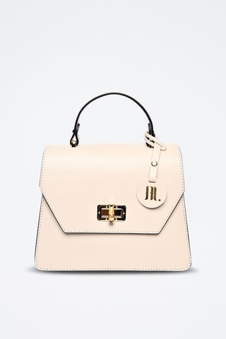 Leren Handtas - Anna Luchini - Beige