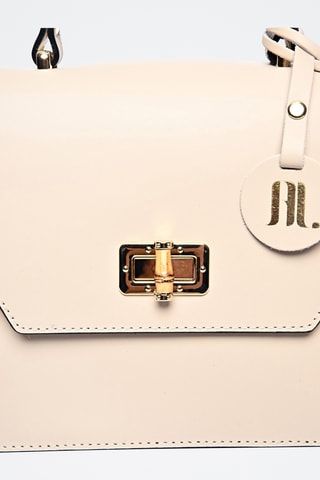 Leren Handtas - Anna Luchini - Beige