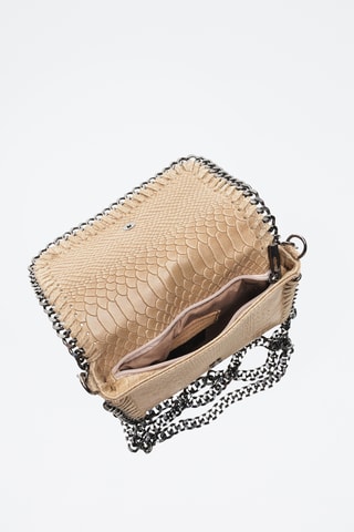 Leren Schoudertas - Beige