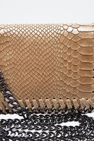 Leren Schoudertas - Beige