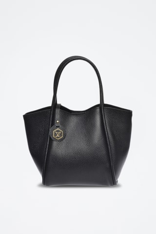 Leren Handtas en Clutch - Luisa Vannini - Zwart