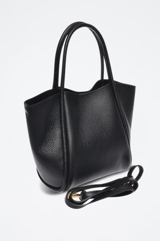 Leren Handtas en Clutch - Luisa Vannini - Zwart