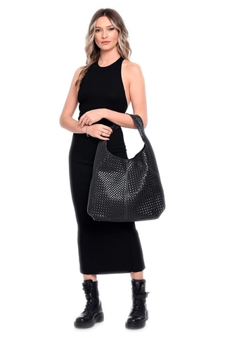 Leren Shopper - Luisa Vannini - Zwart