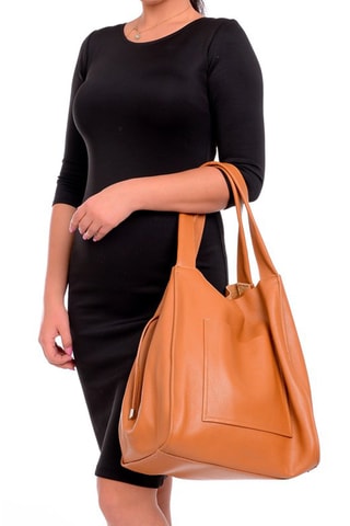 Leren Shopper - Isabella Rhea - Bruin