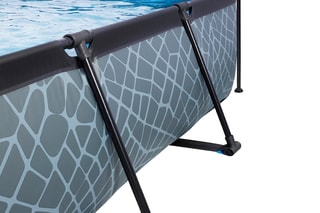 Piscine rectangulaire avec pompe filtrante Stone - 300 x 200 x 65 cm - Dès 6 ans