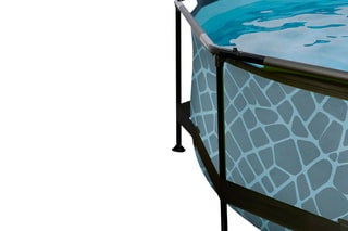 Piscine ronde avec pompe filtrante et dôme Stone - 300 x 76 cm - Dès 6 ans