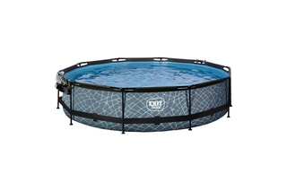 Piscine ronde avec pompe filtrante et dôme Stone - 360 x 76 cm - Dès 6 ans