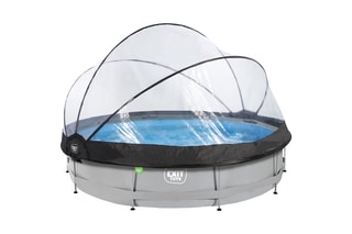 Piscine ronde avec pompe filtrante et dôme Soft - 360 x 76 cm - Dès 6 ans