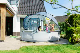 Piscine ronde avec pompe filtrante et dôme Soft - 360 x 76 cm - Dès 6 ans