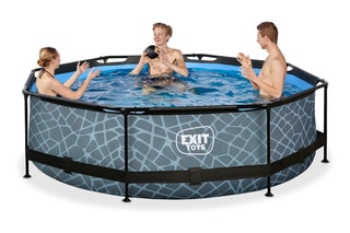 Piscine ronde avec pompe filtrante Stone - 300 x 76 cm