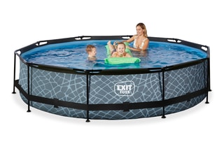 Piscine ronde avec pompe filtrante Stone - 360 x 76 cm