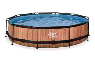 Piscine ronde avec pompe filtrante Wood - 360 x 76 cm