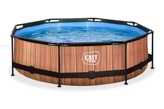 Piscine ronde avec pompe filtrante Wood - 300 x 76 cm