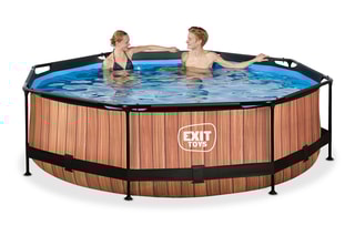 Piscine ronde avec pompe filtrante Wood - 300 x 76 cm