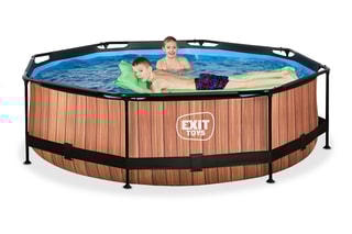 Piscine ronde avec pompe filtrante Wood - 300 x 76 cm