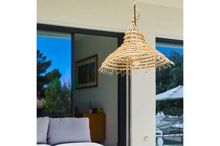 Suspension filaire d’extérieur en fibre de palmier dattier Gaia - 44 cm