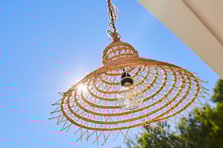 Suspension filaire d’extérieur en fibre de palmier dattier Gaia - 44 cm