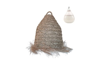 Suspension avec ampoule LED nomade Anafi  - Beige