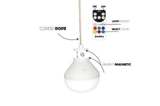 Suspension avec ampoule LED nomade Anafi  - Beige