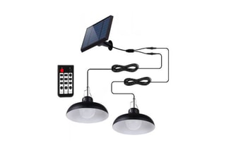Double suspension solaire LED Warren - Noir