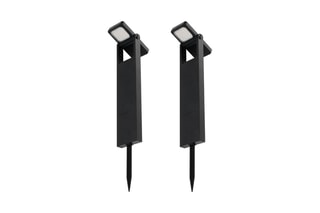 2 balises solaires LED Brity - Noir - 2 x 2 W