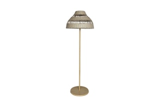 Candeeiro de pé sem fio LED em madeira Elion Natural