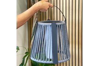 Candeeiro de pé solar LED Rayglow Preto e natural