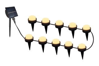 10 mini-balises solaires LED Soliray - Noir - 10 x 5 W