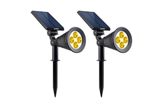 2 spots solaires LED 2 en 1 Spiky - Noir - 2 x 5 W