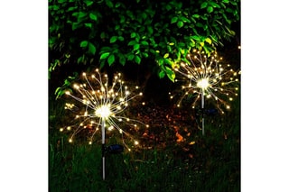 2 balises solaires LED Fireworks spike - Transparent