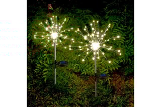 2 balises solaires LED Fireworks spike - Transparent