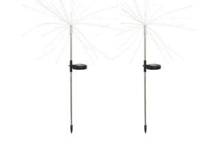 2 balises solaires LED Fireworks spike - Transparent
