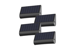 4 appliques murales solaires LED Twily - Noir - 4 x 0,23 W
