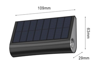 4 appliques murales solaires LED Twily - Noir - 4 x 0,23 W