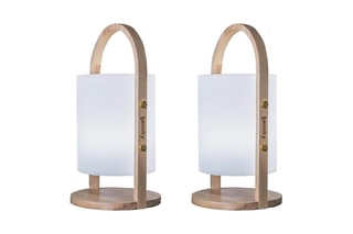 2 ledlantaarns van hout Woody- Beige