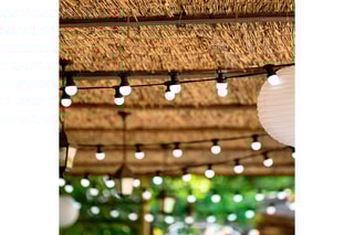 Grinalda solar LED Party milky solar 10 LED