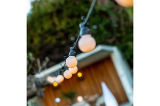 Grinalda solar LED Party milky solar 10 LED