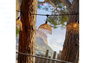Guirlande d’extérieur en rotin 100 LED Hawaii - 42 m