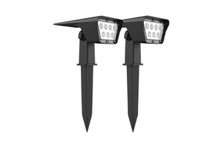 2 projecteurs solaires d’extérieur LED Curtis - Noir - 2 x 5 W