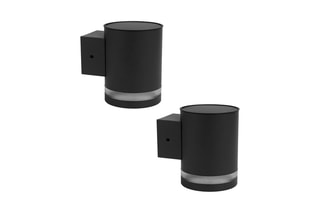 2 appliques murales solaires d’extérieur LED Helio - Noir - 2 x 0,16 W