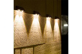 2 appliques murales solaires LED Kyla - Noir - 2 x 4 W