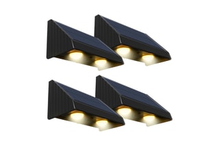 2 appliques murales solaires LED Kyla - Noir - 2 x 4 W
