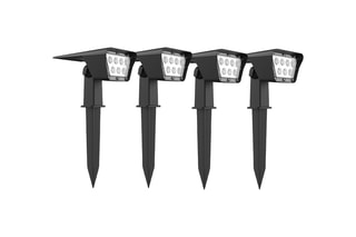 4 projecteurs solaires LED Curtis - Noir