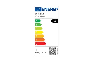 4 projecteurs solaires LED Curtis - Noir