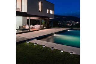 8 balises solaires LED Alesia - Noir - 8 x 1 W