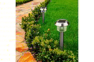 8 balises solaires LED Alesia - Noir - 8 x 1 W