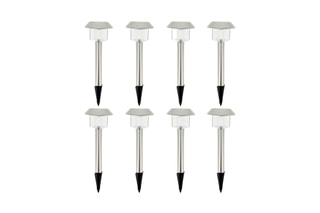 8 balises solaires LED Alesia - Noir - 8 x 1 W
